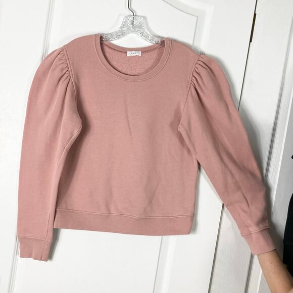 nwot alc Sweatshirt Women M”Rayna”Pink,Puff Balloon-Long-Sl,Fleece-Lining,Cotton - Picture 2 of 10